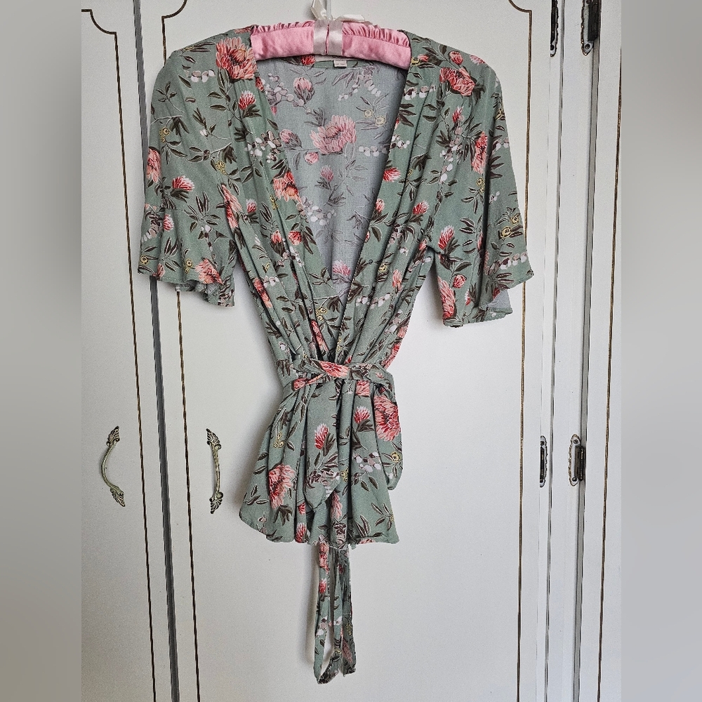 LOFT Green Floral Robe